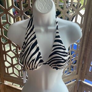 Monica Hansen Beachwear Zebra Print Bikini Top